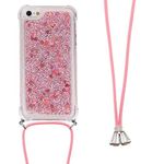 Necklace Phone Case for iPhone 6S / iPhone 6,iPhone 6S Cover,Glitter Bling Flowing Liquid Shiny 3D Moving Quicksand Cover with Necklace Cord Strap for iPhone 6S,GS Rose Hearts