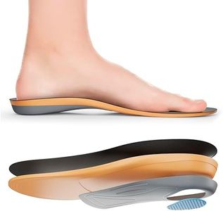 FOVERA Orthotic Low & Medium Arch Support Insole - Shoe Inserts for Flat Feet (Pes planus), Fallen Arches, Plantar Fasciitis, Heel Spurs & Pain - PU Material with Gel Support (L, Men's 8-9.5 UK)