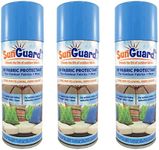 SunGuard Fabric UV Protectant and Sealant Spray (3 Pack) for Garden and Home Prevents Fading Spills & Stains