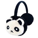 Kids Winter Furry Earmuffs Panda Pattern Ear Warmer Cold Weather Windproof & Warm Outdoor Activities Earflap Soft Cute Plush Cartoon Ear Protector for Boys Girls Baby Toddlers