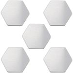 ABBECIAO 1.18" Aluminum Hexagon Blanks 0.06" Thick Metal Stamping Blank Tags for Hand Stamped Jewelry Crafts- Pack of 50