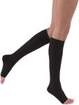 JOBST Relief 15-20 mmHg Compression Stockings, Knee High, Open Toe | Compression Socks for Women/ Men for Tired, Aching or Swollen Legs, Minor Varicosities | Black, Large