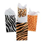 Fun Express 12 Zoo Animal Print Goody Bags