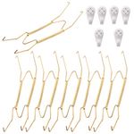 6 Pieces 8" Plate Hangers Invisible Wall Plate Hanger Spring Style Invisible Plate Tray Display Hanger Holds Decorative Plate Hanger 7.5" to 8.5" Plate, Golden-Color