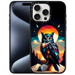 STAKO Textured Painting Design for iPhone 15 Pro Case - 4X Military Grade Drop Tested, 8.2ft Drop Protection, MagSafe Compatible, Slim Fit - Mystic Fairy Owl