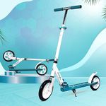 Kidsmate StreetJet Kick Scooter for Aged 6 Years and Above | Kids & Adult Scooter | 2 Wheel Scooter, Foldable Design, 3 Adjustable Height Options with Rear Braking Kick Scooter-Max Load 80kg (White)