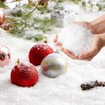 JOYIN 12oz Fake Snow Decoration Xmas Artificial Snow, 320g Plastic Fake Snowflakes for Christmas Tree Decoration Holiday Decor and Winter Displays