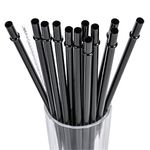 DAKOUFISH 11 Inch Black Reusable Thick Tritan Plastic Replacement Drinking Straws Extra Long for 24oz & 40oz Mason Jar Tumblers,Dishwasher safe,Set of 12 Pcs Straws with Cleaning Brush (11inch, Clear)