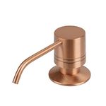 Antique Copper Soap Dispenser for Kitchen Sink, Brass Body Refill from Top, Built in Design with Large Liquid Soap 17 OZ Bottle, Modern Style Liquid Lotion Kitchen Countertop Soap Dispenser - Akicon