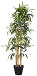 Amazon Basics Artificial Fake Bamboo Plant with Plastic Planter Pot - 39.4-Inch