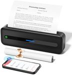 ItriAce M832 Portable Printer, Thermal Printer A4 for Phone, PC and Laptop, Bluetooth Inkless Printer Compatible with iOS & Android, Mobile Printers for Home Use, Travel, Office, School - Black