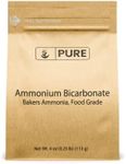 Pure Original Ingredients Ammonium Bicarbonate (4oz) Baker's Ammonia, Traditional Leavening Agent, Food Grade