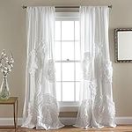 Lush Decor Serena Window Curtain Panel, 84 x 54, White