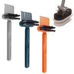 3 PACK Hair Brush Cleaning Tool Comb Cleaning Brush Hair brush Cleaner Comb 2-in-1 Hair Brush Cleaning Tool, Embedded Comb Hair Brush Remover Rake