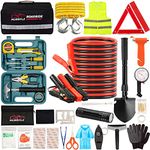 HLWDFLZ Car Emergency Safety Kit - Auto Emergency Roadside Assistance Car Kit, Winter Traveler Safety Emergency Kit for Car, Truck, RV Vehicles