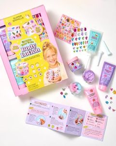 Super Smalls Create Your Own Body Lotion Kit for Kids — Blend 3 Scents, Mix Colors & Decorate 3 Bottles | Vanilla, Strawberry & Raspberry | Non-Toxic, Kid-Safe DIY Beauty Set
