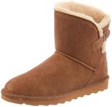 Bearpaw Women Margaery Hickory Brown Boot 6" tall bootie Fur Lined Sheepskin (11)