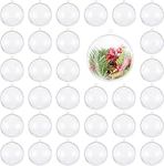 THE TWIDDLERS - 48 Clear Christmas Baubles to Fill & Decorate (6cm) - Personalised Hanging Tree Ornament - DIY Decoration for Christmas, Weddings, Birthdays, Parties
