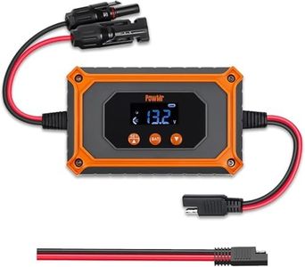 PowMr 15A MPPT Charge Controller 12V/24V, Intelligent Portable 15A Solar Controller Regulator, Max PV 180W/360W with LCD Display Compatible with 12/24V Gel AGM Lead-Acid, Lithium LiFePO4 Battery
