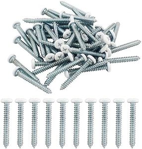 LifCratms 120Pcs White Screws #8 x 1-1/4", White Pan Head Screws Stainless Steel White Wood Screws Self Drilling Screws Phillips Sheet Metal Screws