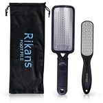 Rikans Colossal Foot File, Professional Foot Rasp Callus Remover, Foot Care Pedicure Tool to Remove Hard Skin,Can Be Used on Wet or Dry Skin, High Grade Stainless Steel File (Foot File Set)