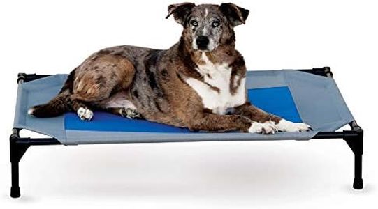 K & H Pet Coolin' Pet Cot Elevated Pet Bed, Grey/Blue Large