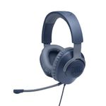 JBL Quantum 100 Wired Over Ear Gaming Headphones with Mic, 40mm Realistic Dynamic Drivers, Detachable Boom Mic, 1kHz Sensitivity, Memory Foam Cushioning, PC/Mobile/PS/Xbox/Nintendo/VR Compatible-Blue