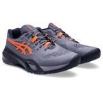ASICS Mens GEL-RESOLUTION X Greyish Purple/Nova Orange Tennis Shoes - 8 UK (1041A481.500)