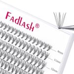 Individual Lashes 10D 20D 30D 40D Lash Clusters Extensions Wispy Cluster Lashes Natural Look Eyelash Clusters Individual Lash Extension Supplies (10D-0.07C, 8-15mm)