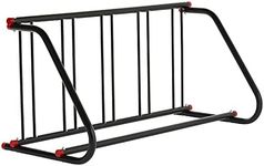 Retrospec Commercial Grid Bike Rack - Single & Double Sided - Bicycle Storage Stand for Garages, Stores, Schools & Universities Power Coated Steel - Black 5 Bike/Single Sided