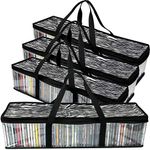 Evelots 4 Pack CD Storage Bags, Cle