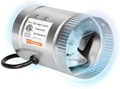 iPower 4 Inch Inline Booster Duct Fan 100 CFM HVAC Exhaust Ventilation Blower with Low Noise for Grow Tent, Basements, Bathrooms, Kitchens and Attics