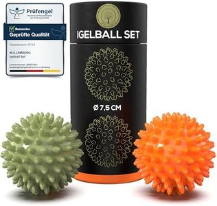 M.S.Lemberg® Hedgehog Ball Massage Set – Massage Ball for Reflex Zones, Anti-Stress, Relaxation Gift – Nub Ball Foot Massage Back Neck Hand Foot – Ball with Nubs Small – Hard and Medium Soft