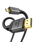 Silkland 10K 8K 4K Micro HDMI to HDMI 3M, [8K@60Hz, 4K@120Hz] Micro HDMI 2.1, 48Gbps, HDR, eARC Compatible for Raspberry Pi 5 4, Cameras, Go Pro Hero, Monitor, TV, Laptops, Cam Link, Samsung G8 G9