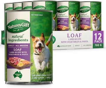 Nature's Gift Adult Wet Dog Food in Can, Loaf Lamb Recipe with Vegetables and Pasta 12x700g - Wholesome Mealtime in a Convenient Can, Natural Ingredients with Added Nutrients for Everyday Health