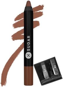 SUGAR Cosmetics Matte As Hell Crayon Lipstick - 16 Claire Underwood (Burnt Orange) with Sharpener Highly Pigmented, Creamy Texture, Long Lasting Matte Finish
