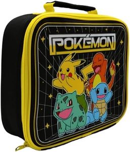 Pokemon 91434Z Insulated Lunch Bag with Built-in Handle, Leakproof, Lightweight, Reusable, Durable, Perfect for Kids & Adults, Multi