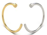 HY DOT 20G Fake Nose Rings Hoop Silver + Gold Faux Open Nose Ring without Piercing |C-Shape Fake Piercing Body Jewellery for Women Nose, lip, Septum, Cartilage|316L 8mm Surgical Steel