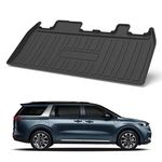 Cargo Liner Fit for Kia Carnival 2021 2022 (Non-Hybrid Models Only) Behind The 3rd Row Floor Mats Rear Trunk Mat Waterproof Car Cargo Mat for Kia Carnival Custom Fit Cargo Mat Trunk Mat