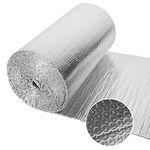 Dripex Double Bubble Foil Insulation, Heat Reflective 5 - 6mm Thick Double-Layer Aluminium Insulation Foil, Loft Boat Caravan Home Wall Roof Shed, 0.6m x 10m(6㎡)