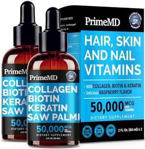 (2 pack) Liquid Biotin Collagen Keratin Saw Palmetto 25000mcg Drops 4-in-1 Hair Skin and Nails Vitamins with Biotin and Collagen Supplement 120ml Biotin Collagen Liquid Drops for Hair Growth, 4 fl oz.