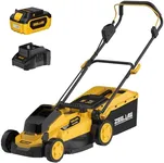 ZEGJAW Electric Lawn Mower, 13-Inch 20V Electric Lawn Mower Cordless, 4.0Ah Battery and Charger Included, 2-in-1 Push Lawnmower with Grass Collection Bag, Adjustable 5-Positions Cutting Height