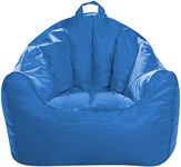 Posh Creations Structured Comfy Seat for Playrooms and Bedrooms, Large Bean Bag Chair, Malibu Lounge, Royal Blue