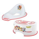 Nickelodeon Paw Patrol Toilet Training Seat Bundled with Paw Patrol Step Stool with Non Slip Feet