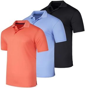 Real Essentials Mens Big and Tall Dry Dri Fit Polo Shirt Short Sleeve Golf Tennis Active Athletic Performance King Size Casual Tee