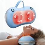 Massager for Neck Pain Shoulder-Shiatsu Massager Cushion with Heat- Back Massage Pillow with Heat, Deep Tissue Kneading Massager for Shoulder,Back,Legs Birthday Gifts for Women,Men,him,her