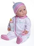 JC Toys La Baby Caucasian 20-inch Small Soft Body Baby Doll La Baby | Washable |Removable White and Pink Outfit w/Hat, Pacifier & Magic Bottle | for Children 12 Months +