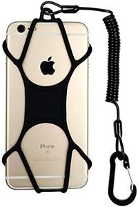 Gear Beast Rugged Lanyard Phone Holder - Coiled Strap Carabiner for Outdoors, Hiking, Travel - Compatible with iPhone 11, 12, X