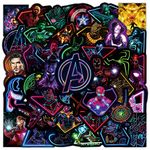 100pcs Superhero Avengers Stickers Classic Marvel Graffiti Stickers for Laptop Skateboard Luggage Water Bottle Car Bike Bumper Luggage,Vinyl Waterproof Stickers for Teen Kids