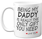 Stuff4 Being My Daddy Mug - Father's Day Present Son Daughter, 11oz Ceramic Dishwasher Safe Coffee Mugs - Perfect for Birthday, Christmas, Secret Santa, Daddy Birthday Gifts, Cup - Made in The UK